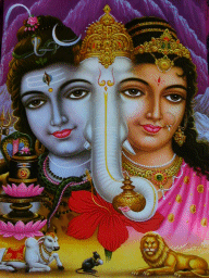Shiva, Ganesh and Parvarti