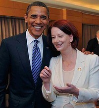 I'm just a puppet; Obama pulls the strings Gillard and Obama