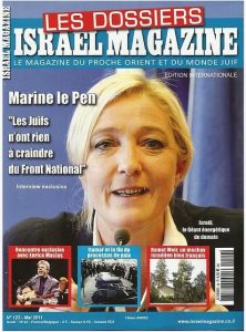 Marine le Pen tells the Israeli media that the National Front is like a 'shield' protecting French Jews